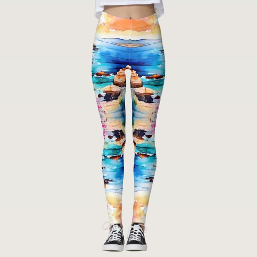Leggings "Plage isolée" (Devant)