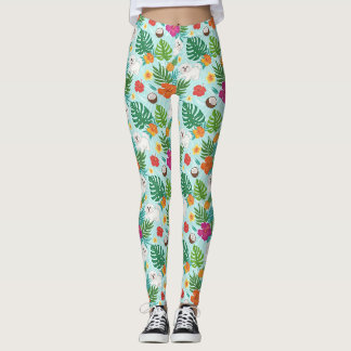 Leggings Plage tropicale de chien maltais vibes