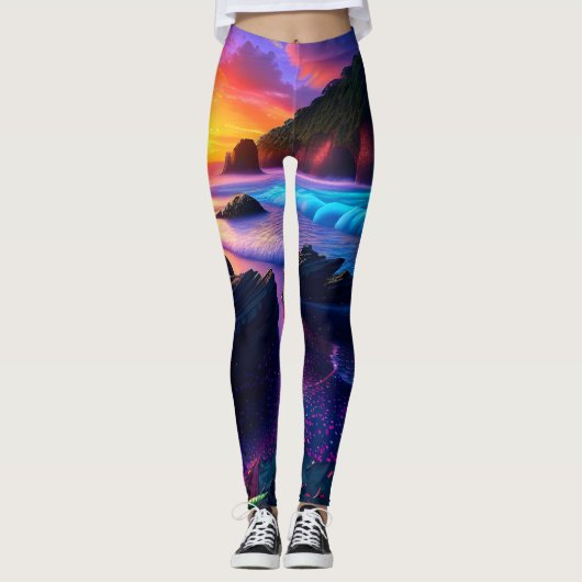 Leggings Plage Tropicale Fantastique Un (Devant)