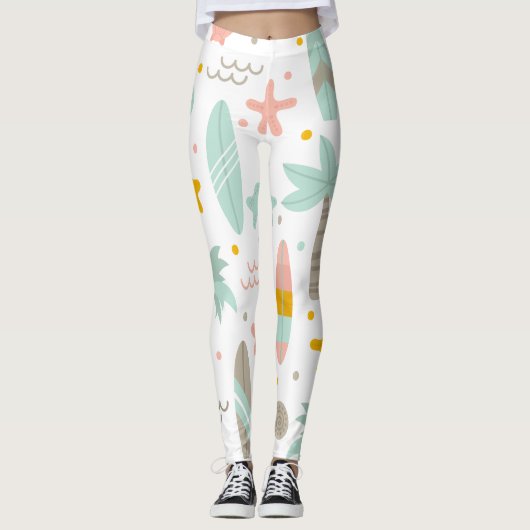 Leggings Plage Vibes d'été (Devant)