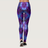 Leggings Plaid à Cravate-teinture dans le violet magenta et (Dos)