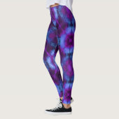 Leggings Plaid à Cravate-teinture dans le violet magenta et (Gauche)
