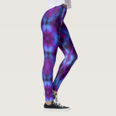 Leggings Plaid à Cravate-teinture dans le violet magenta et (Droite)