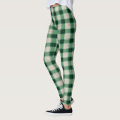 Leggings Plaid à la crème verte (Gauche)