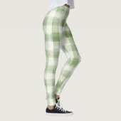 Leggings Plaid à la crème verte de la ferme (Droite)