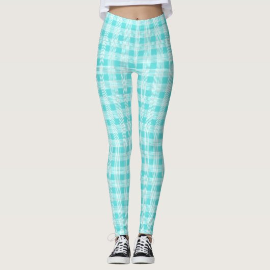Leggings Plaid Aqua (Devant)