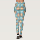 Leggings Plaid beige bleu (Dos)