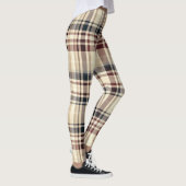 Leggings Plaid Beige Classique À damiers Motif (Droite)
