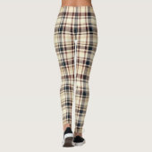 Leggings Plaid Beige Classique À damiers Motif Chic (Dos)