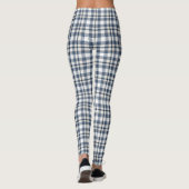 Leggings Plaid blanc bleu 1 (Dos)