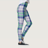 Leggings Plaid Bleu Avec Légendes Vertes (Droite)