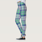 Leggings Plaid Bleu Avec Légendes Vertes (Gauche)