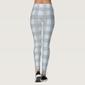 Leggings Plaid bleu et gris en pastel (Dos)
