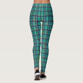 Leggings Plaid Bleu et Orange (Dos)