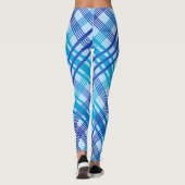 Leggings Plaid bleu traditionnel sur BLEU (Dos)