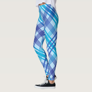 Leggings Plaid bleu traditionnel sur BLEU