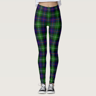 Leggings plaid bleu vert de tartan du sud