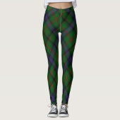 Leggings Plaid bleu vert tartan Park (Devant)