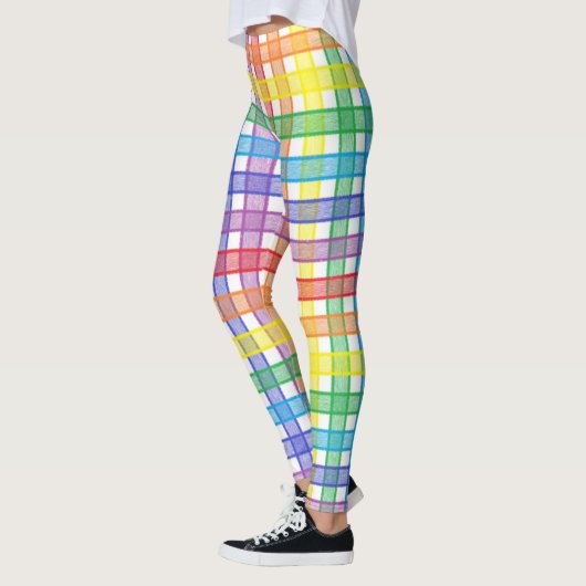 Leggings Plaid d'arc-en-ciel (Gauche)