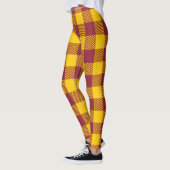 Leggings Plaid de Buffalo - rouge et or (Gauche)