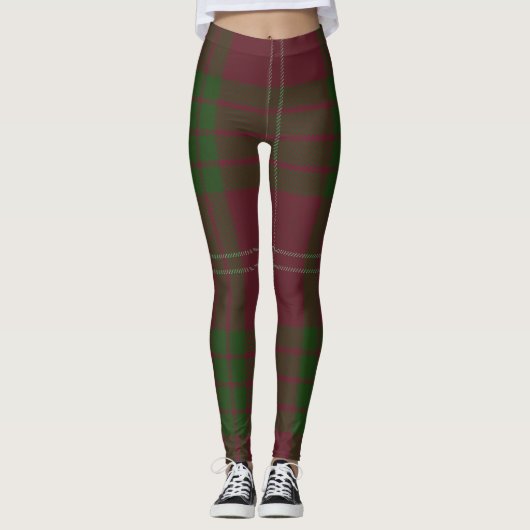 Leggings Plaid de clan de tartan de Crawford (Devant)