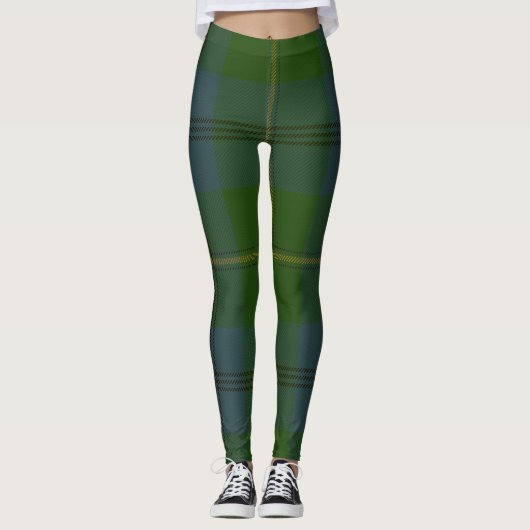 Leggings Plaid de clan de tartan de Johnston (Devant)