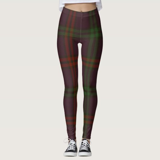Leggings Plaid de clan de tartan de Montgomery (Devant)