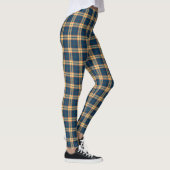 Leggings Plaid de Madras de jaune de bleu marine (Droite)