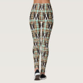 Leggings Plaid de tartan de chiot de Boston Terrier (Dos)