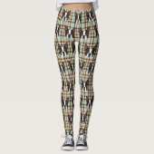 Leggings Plaid de tartan de chiot de Boston Terrier (Devant)