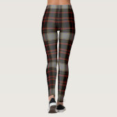 Leggings Plaid de tartan géant gris rouge noir (Dos)