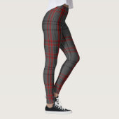 Leggings Plaid de tartan géant rouge noir gris-foncé (Droite)