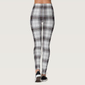 Leggings Plaid de tartan rouge noir blanc (Dos)