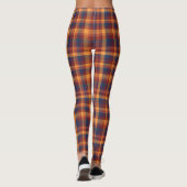 Leggings Plaid de tonalités d'automne de chute (Dos)