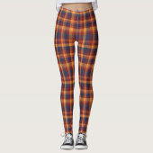 Leggings Plaid de tonalités d'automne de chute (Devant)