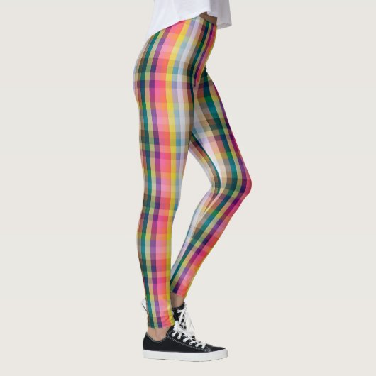 Leggings Plaid écossais abstrait (Droite)