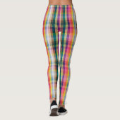 Leggings Plaid écossais abstrait (Dos)
