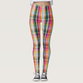 Leggings Plaid écossais abstrait (Devant)