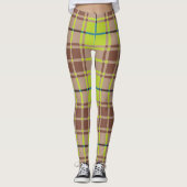 Leggings Plaid écossais vert (Devant)