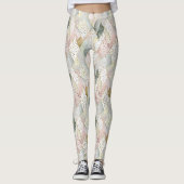 Leggings Plaid et points abstraits pailletés pastel (Devant)