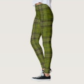 Leggings Plaid géant noir et rouge de vert olive de tartan (Gauche)