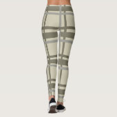 Leggings Plaid gris et crème (Dos)