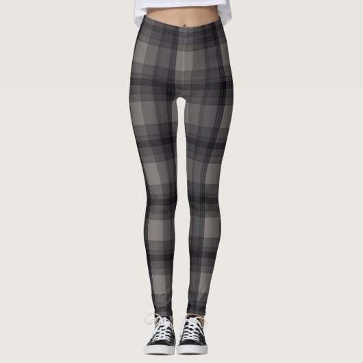Leggings Plaid gris foncé (Devant)