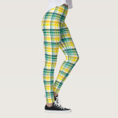 Leggings Plaid Jaune Et Turquoise (Droite)