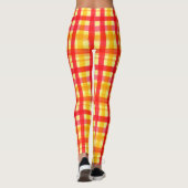 Leggings Plaid Jaunes Et Rouges (Dos)