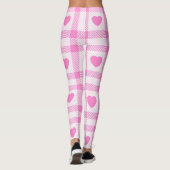 Leggings Plaid Modern Pink Heart Collection (Dos)