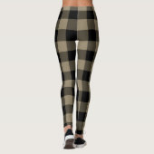 Leggings Plaid Noir Beige (Dos)