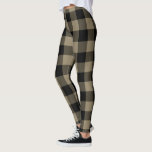 Leggings Plaid Noir Beige<br><div class="desc">Leggings plaqués noir et beige - Design MIGNED</div>