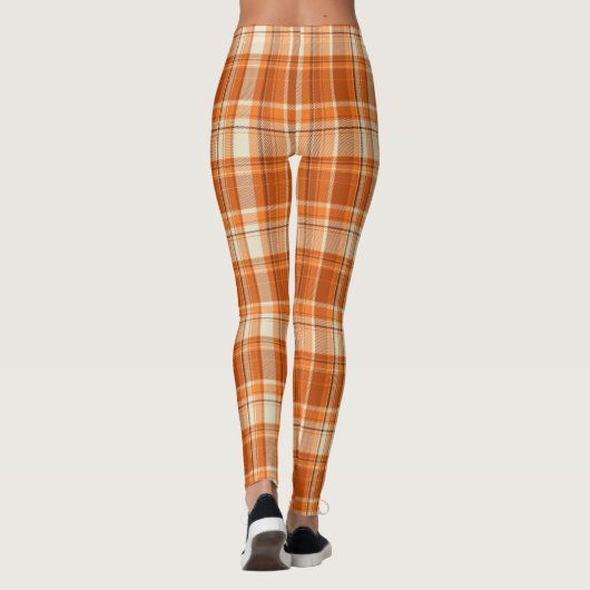 Leggings Plaid orange (Dos)