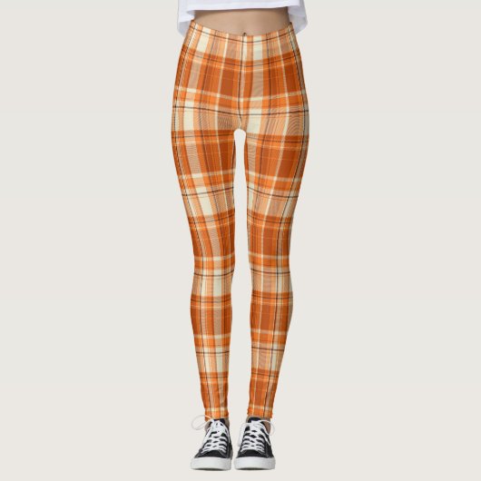 Leggings Plaid orange (Devant)